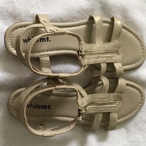 White mountain zipper sandals.